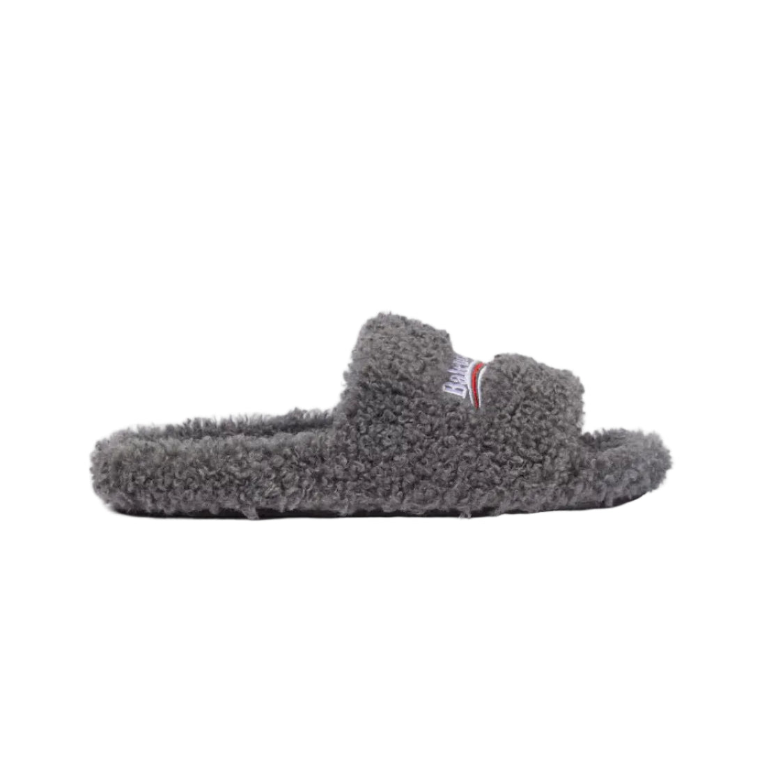 Balenciaga Furry Slide Grey