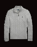 Ralph lauren cable knit quarter zip